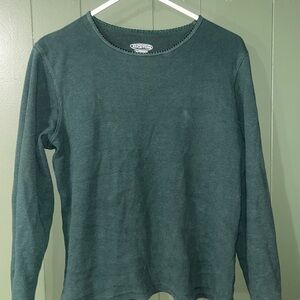 Northern Reflections Forest Green Waffle Knit Top